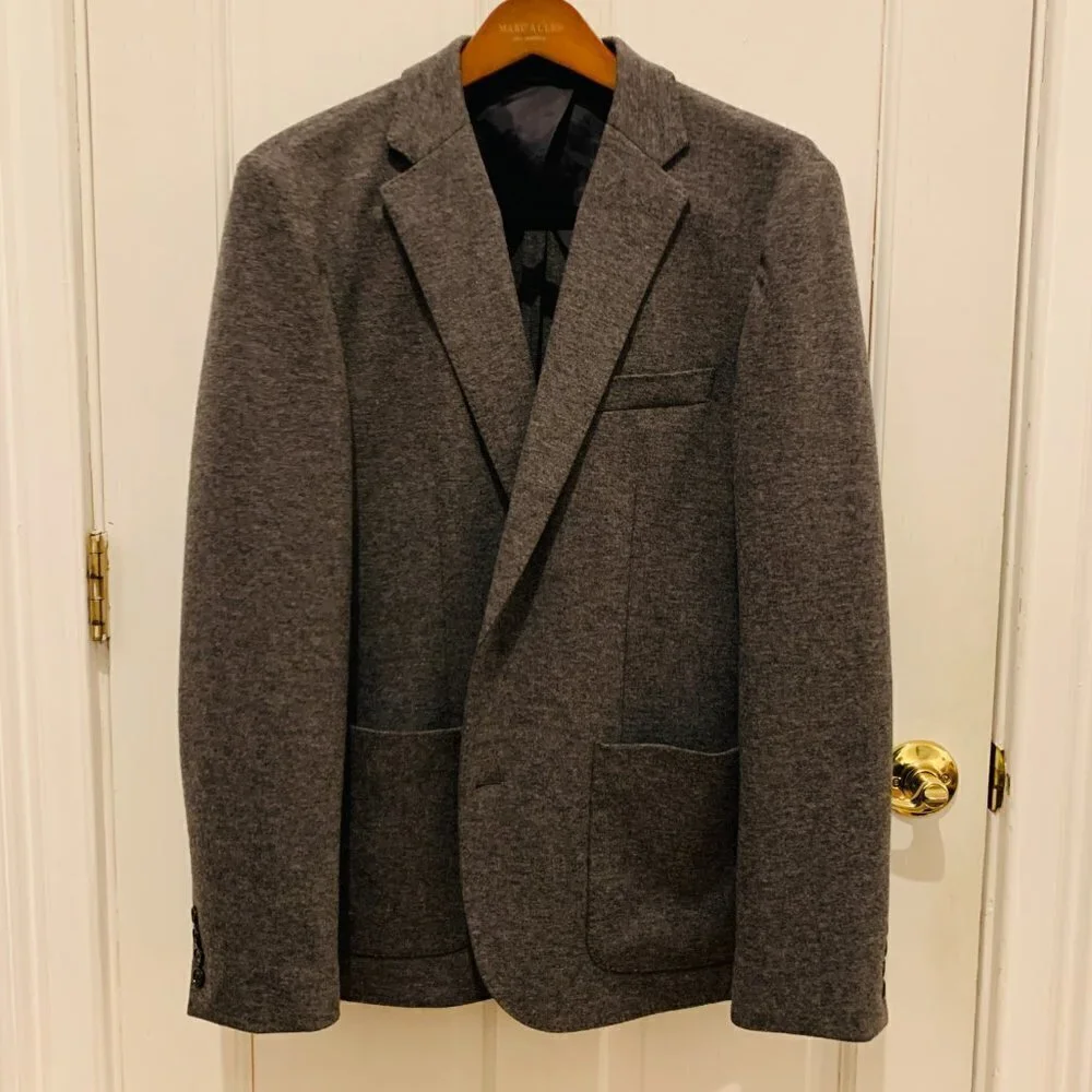 J. Crew Slim-fit knit suit jacket in wool-cotton blend Size Large